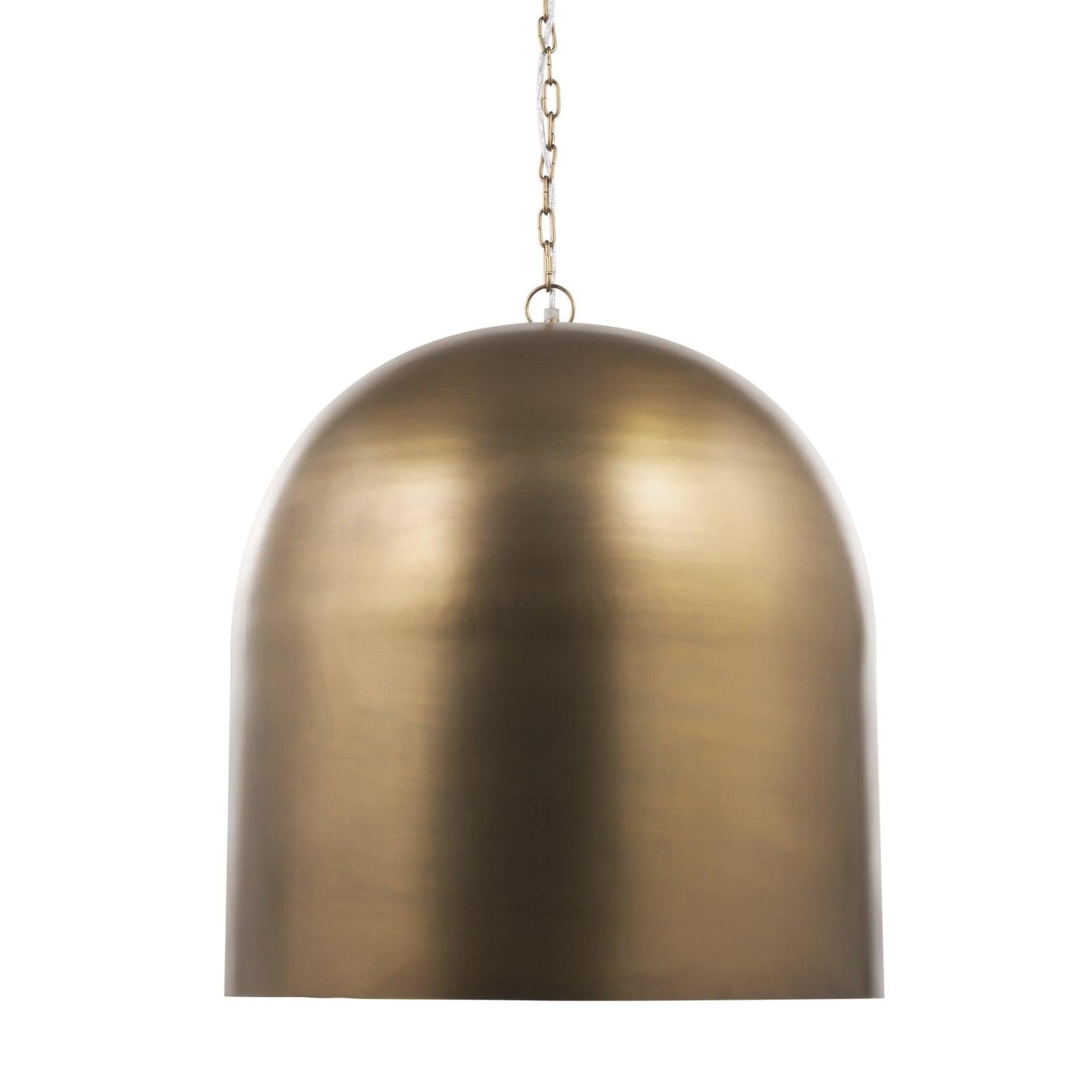 Mercana Sanne Antiqued Gold Metal w/ Silver Foil Pendant Light