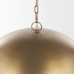 Mercana Sanne Antiqued Gold Metal w/ Silver Foil Pendant Light