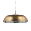 Mercana Sanne Antiqued Gold Metal w/ Silver Foil Pendant Light