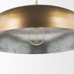 Mercana Sanne Antiqued Gold Metal w/ Silver Foil Pendant Light