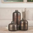 Mercana Daya Antiqued Gold Metal Vase