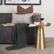Mercana Roland Satin Brass Cast Aluminum Metal Accent Table