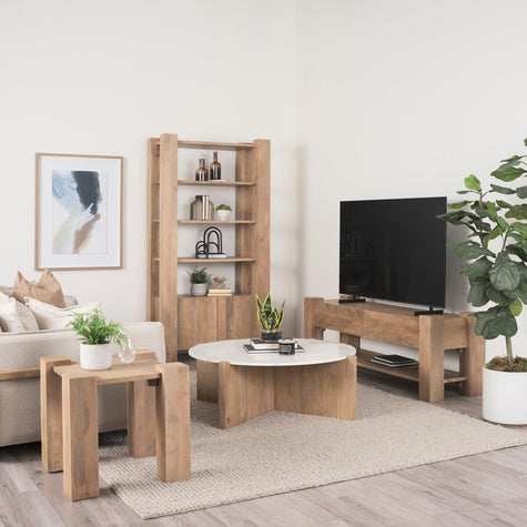 Mercana Beth Light Brown Wood Media Console