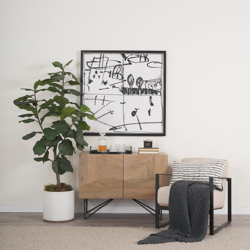 Mercana Darwin Wood 2 Door Accent Cabinet