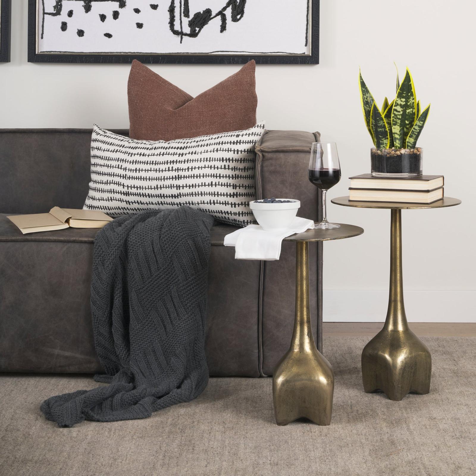 Mercana Risha Small Gold Metal Accent Table