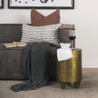 Mercana Rosh Textured Gold Metal w/ Acid Wash Accent Table