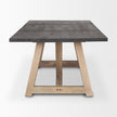 Mercana Rialto Rectangular Two-Tone Black and Brown Solid Wood Dining Table