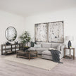 Mercana Romi Dark Brown Wood w/ Bottom Shelf Oval Coffee Table