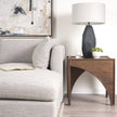 Mercana Laraya Medium Brown Wood w/ Arches End Table