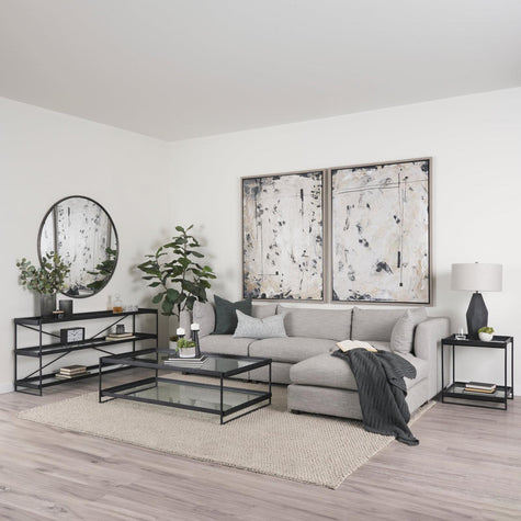 Mercana Trey Metal W/Glass Console Table
