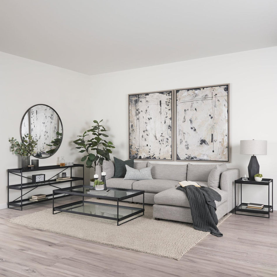 Mercana Trey Metal W/Glass Console Table