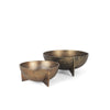 Mercana Quita Large Gold Metal Decorative Bowls - Set of 2