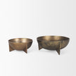 Mercana Quita Large Gold Metal Decorative Bowls - Set of 2