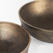 Mercana Quita Large Gold Metal Decorative Bowls - Set of 2