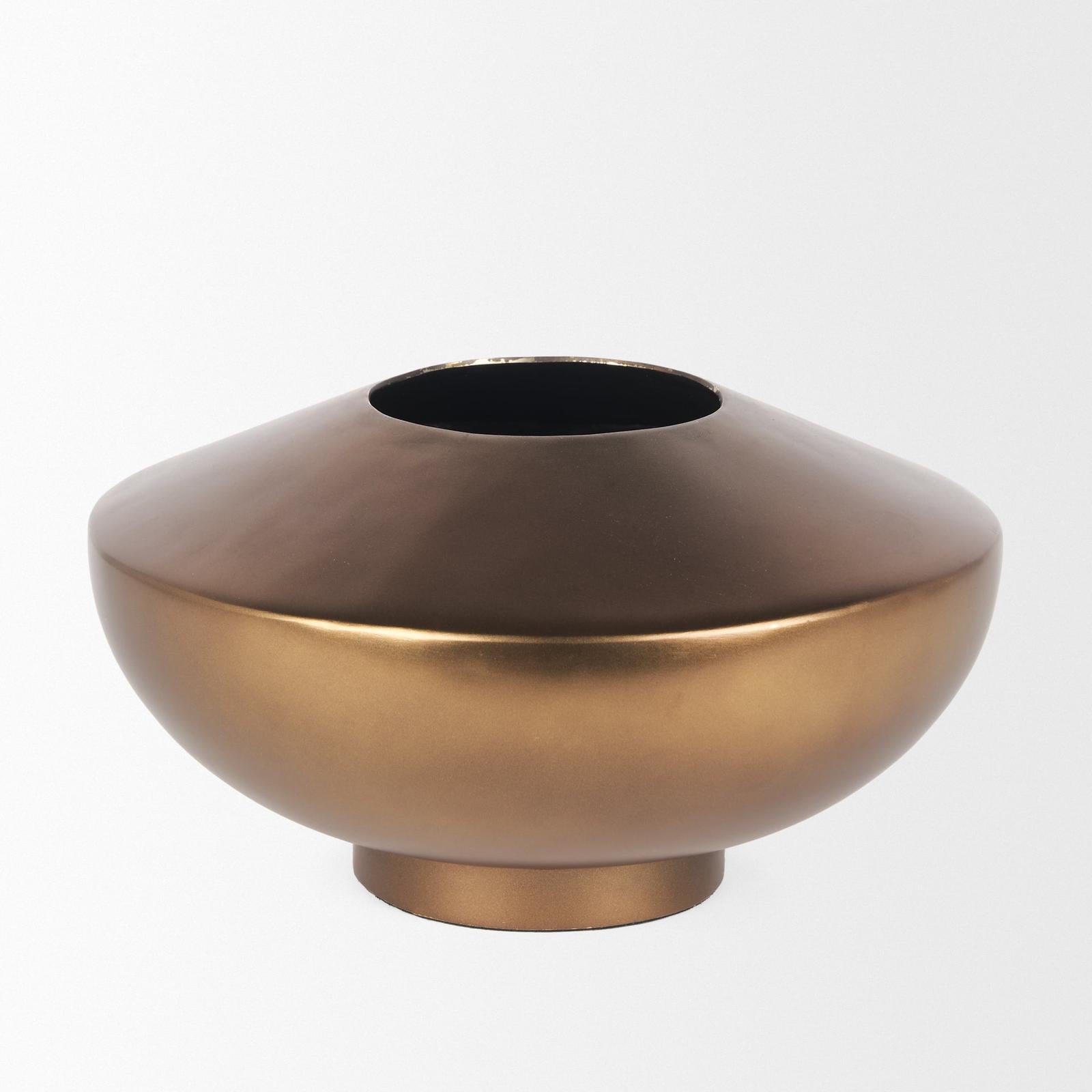 Mercana Quiana Gold Metal Vase