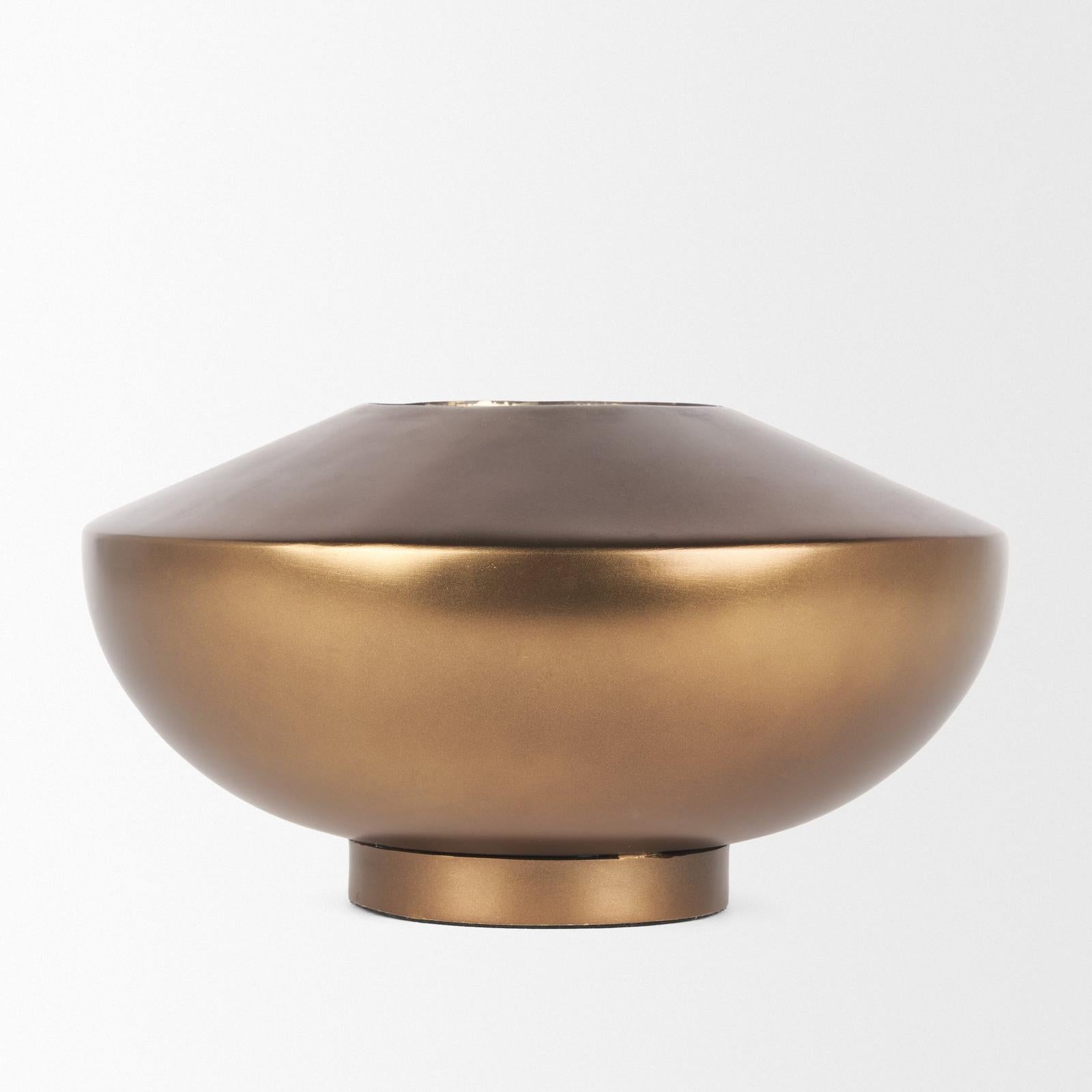 Mercana Quiana Gold Metal Vase