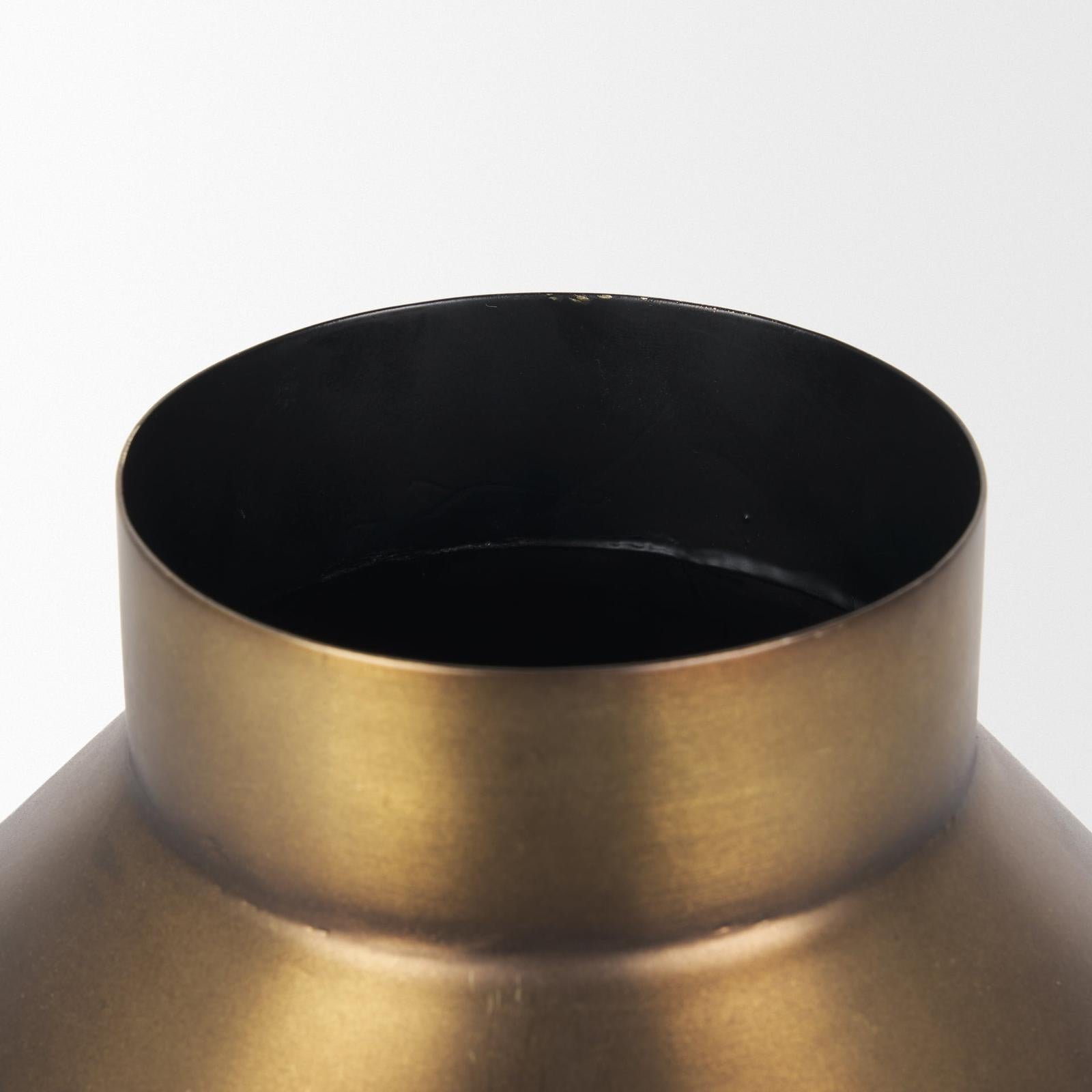 Mercana Perrin Brushed Gold Metal Decorative Vase