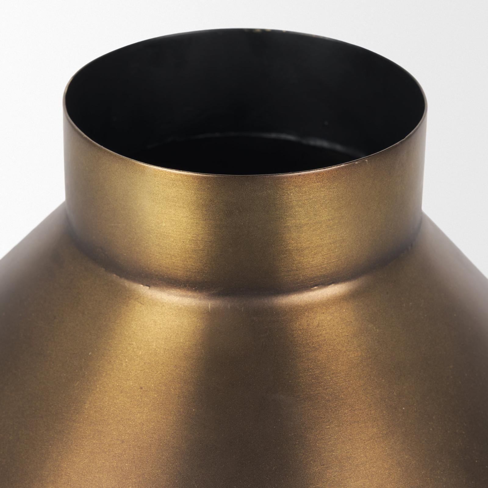 Mercana Perrin Brushed Gold Metal Decorative Vase