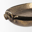 Mercana Pama Hammered Gold Metal Decorative Trays - Set of 2