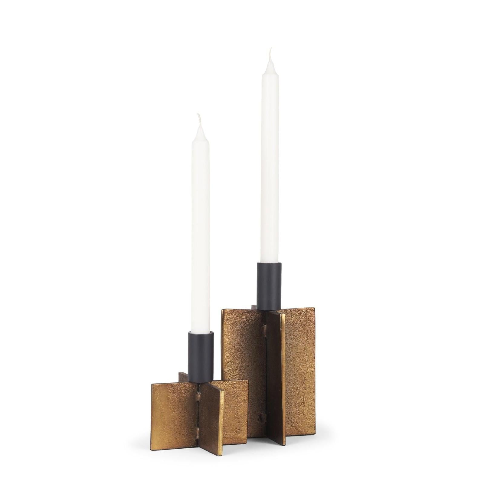 Mercana Pia Metal Taper Candleholder - Set of 2