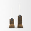 Mercana Polli Metal Taper Candleholders - Set of 2