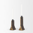 Mercana Polli Metal Taper Candleholders - Set of 2