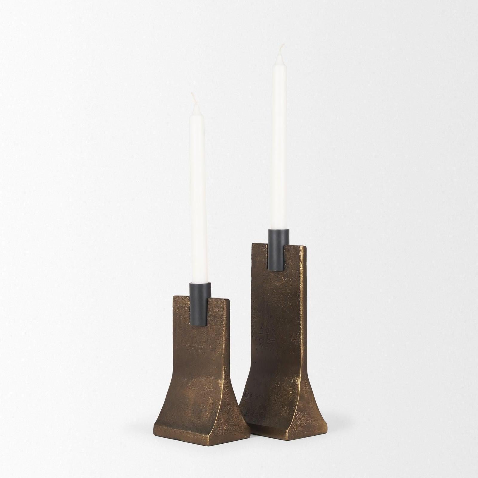 Mercana Polli Metal Taper Candleholders - Set of 2