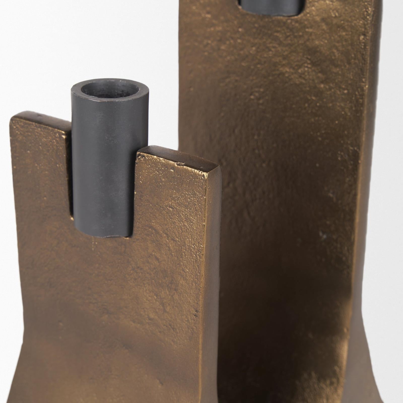 Mercana Polli Metal Taper Candleholders - Set of 2