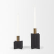 Mercana Pia Metal Taper Candleholder - Set of 2