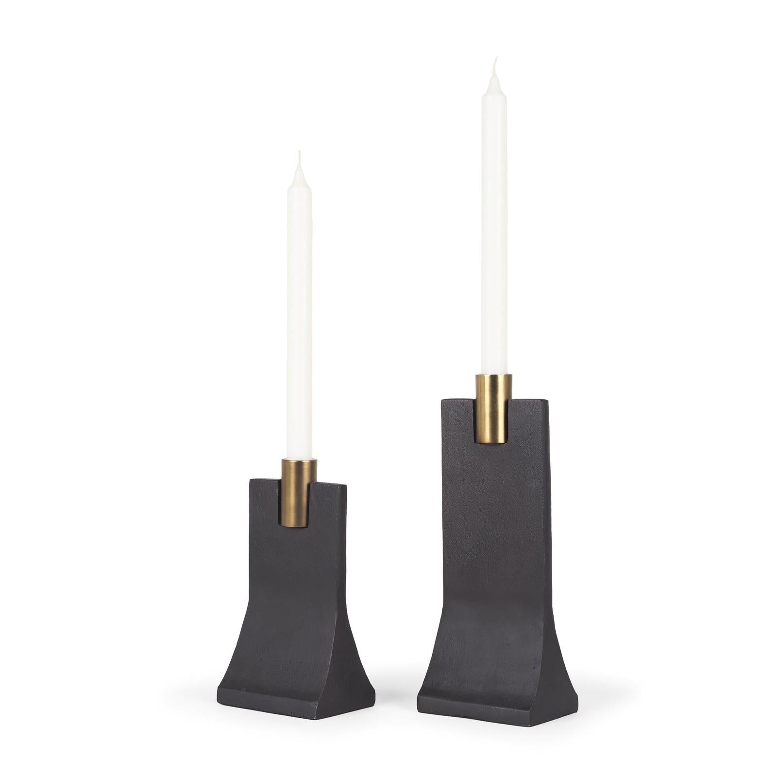 Mercana Polli Metal Taper Candleholders - Set of 2
