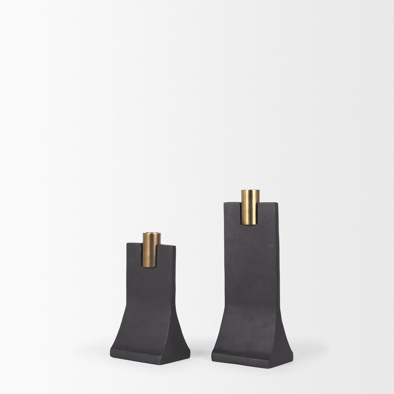Mercana Polli Metal Taper Candleholders - Set of 2