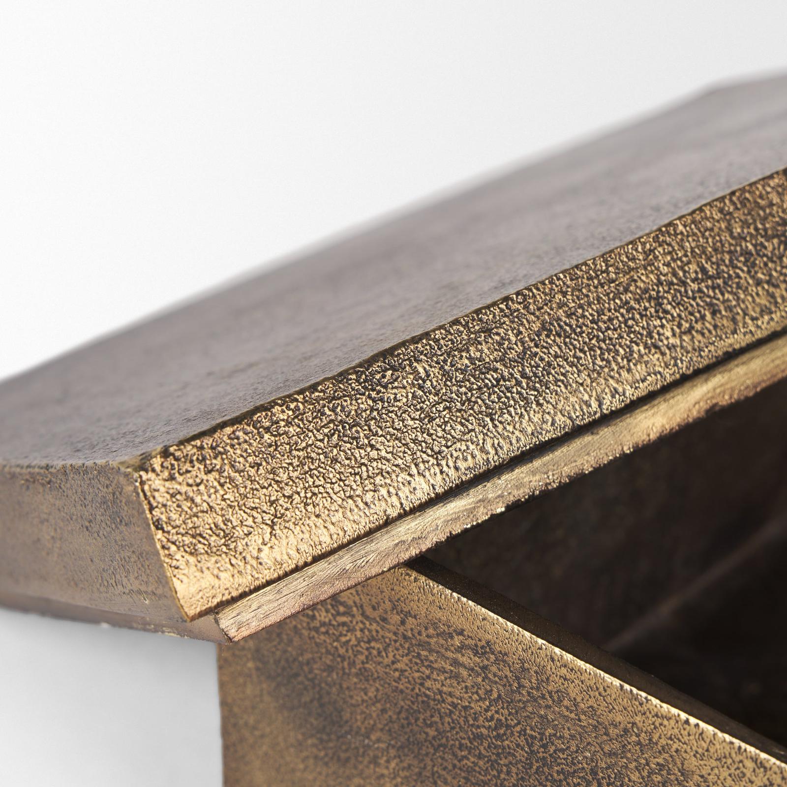 Mercana Porschia Antiqued Gold Metal Decorative Box