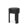 Mercana Riya Solid Black Wooden Stool