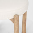 Mercana Shaiden Brown Wood w/ Cream Fabric Stool