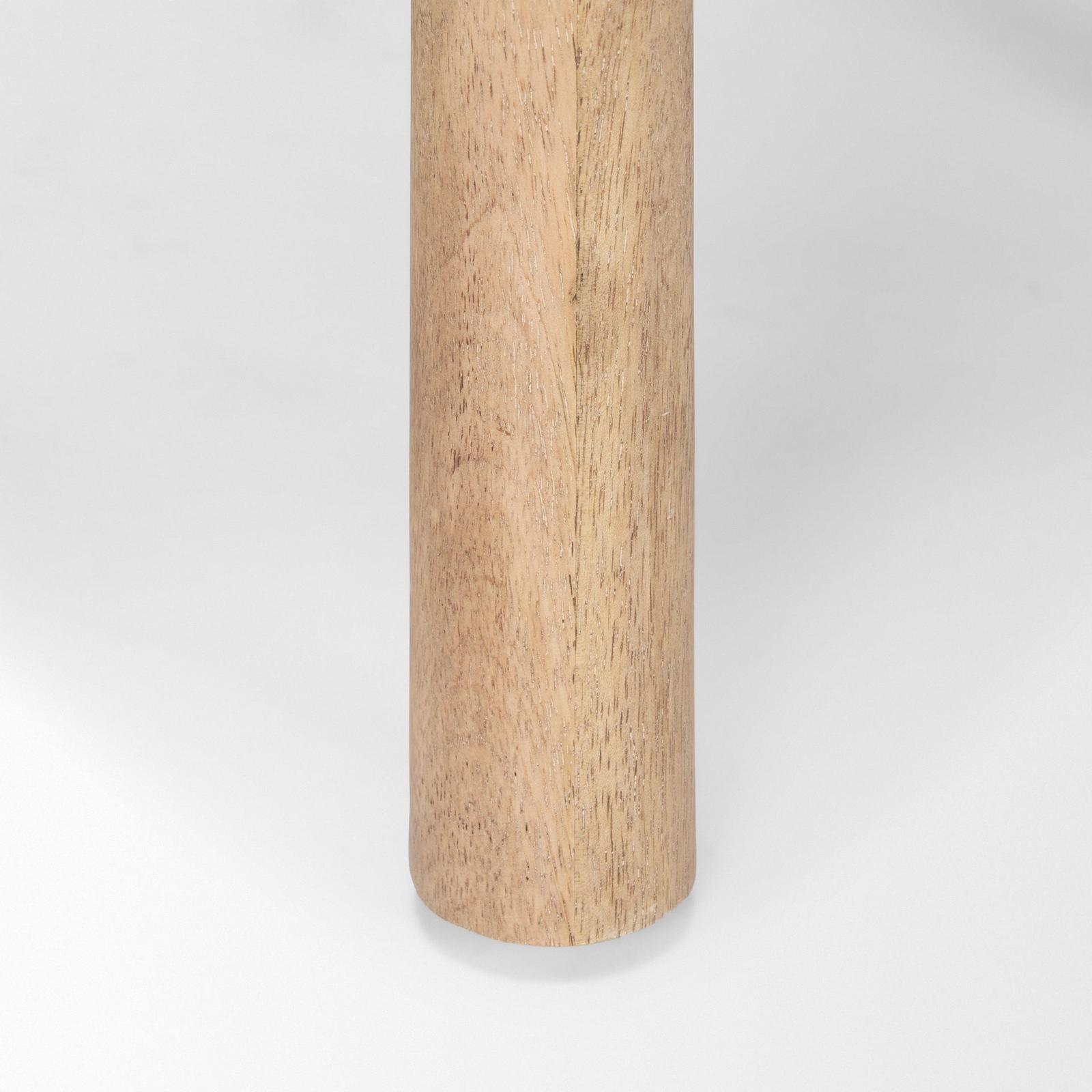 Mercana Shaiden Brown Wood w/ Cream Fabric Stool