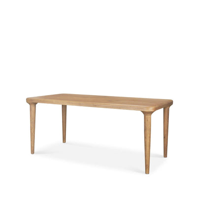 Mercana Suvan Light Brown Rectangular Oak Wood Dining Table