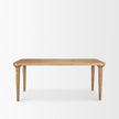 Mercana Suvan Light Brown Rectangular Oak Wood Dining Table