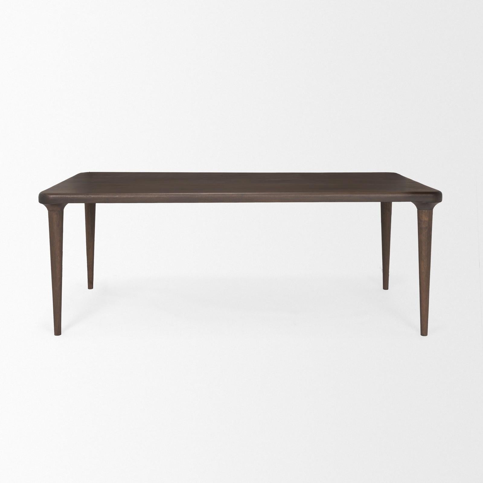 Mercana Suvan Medium-Dark Brown Rectangular Wood Dining Table