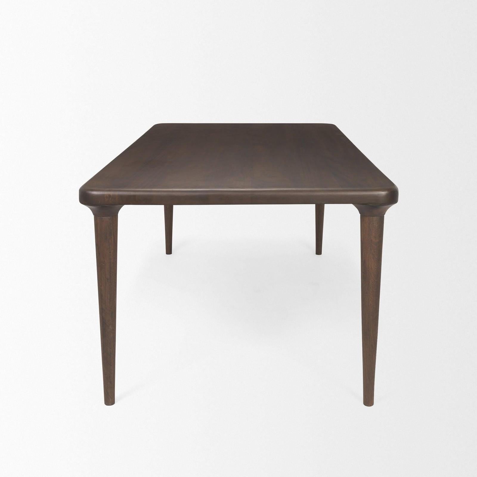 Mercana Suvan Medium-Dark Brown Rectangular Wood Dining Table