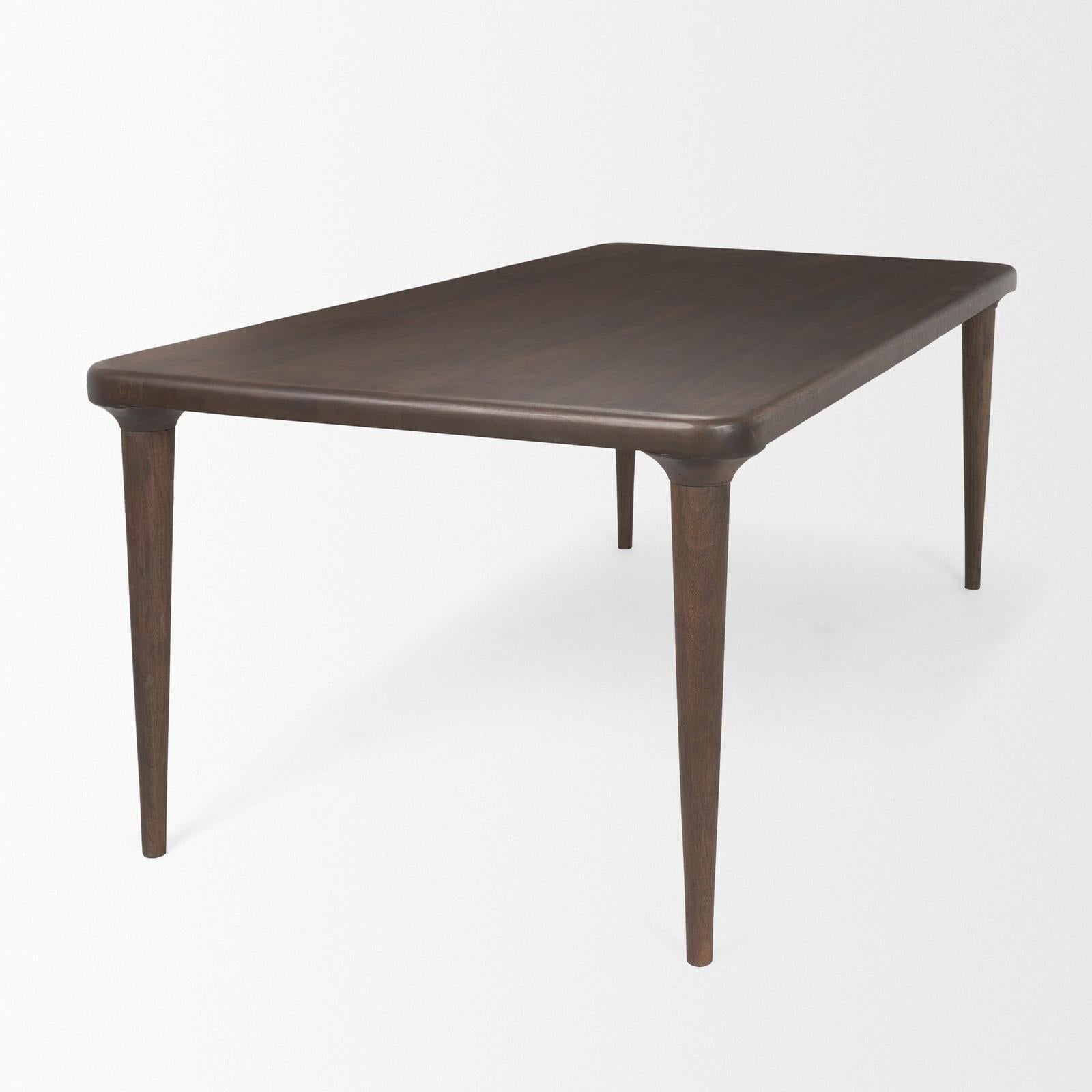 Mercana Suvan Medium-Dark Brown Rectangular Wood Dining Table