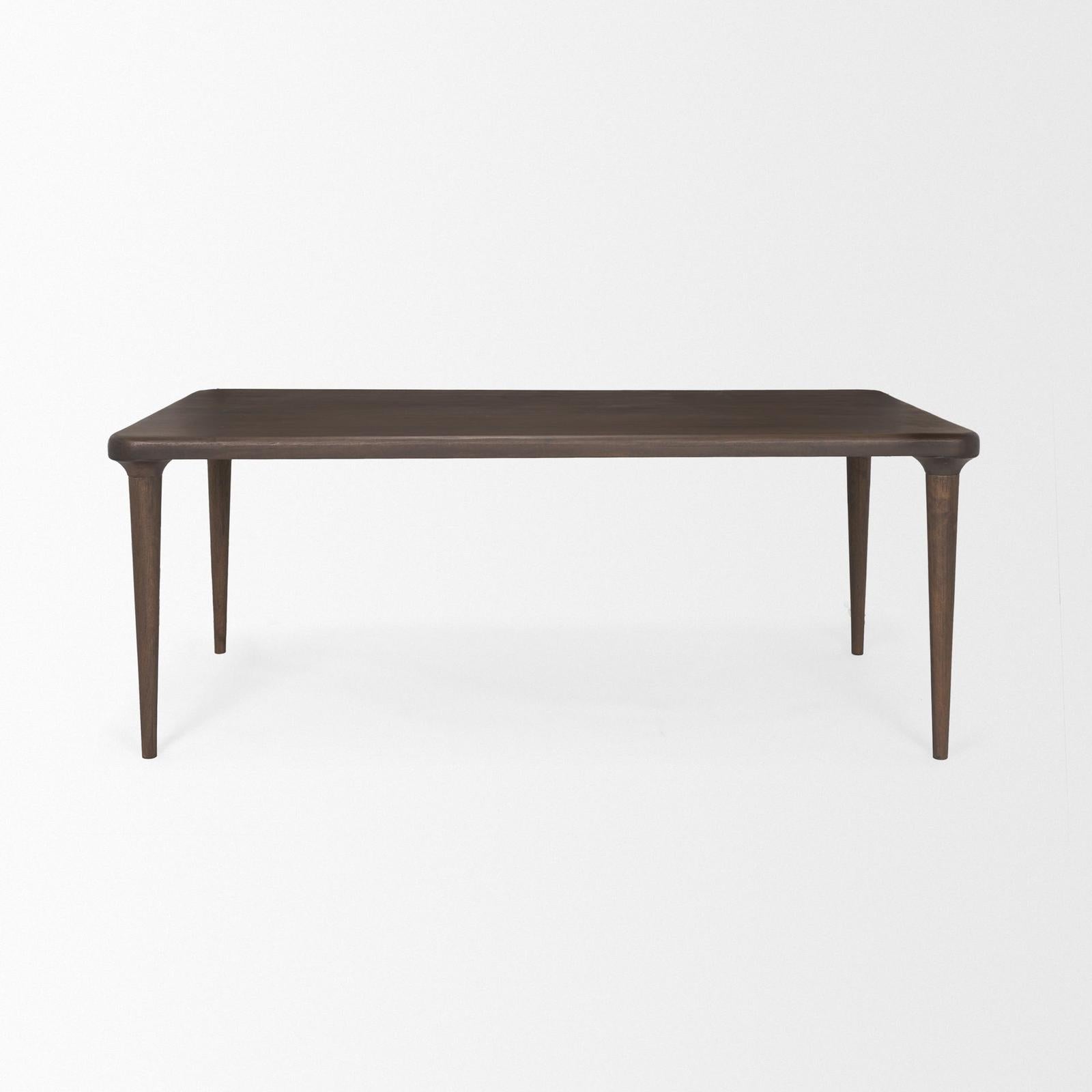 Mercana Suvan Medium-Dark Brown Rectangular Wood Dining Table