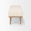 Mercana Shae Brown Wood w/ Oatmeal Fabric Bench