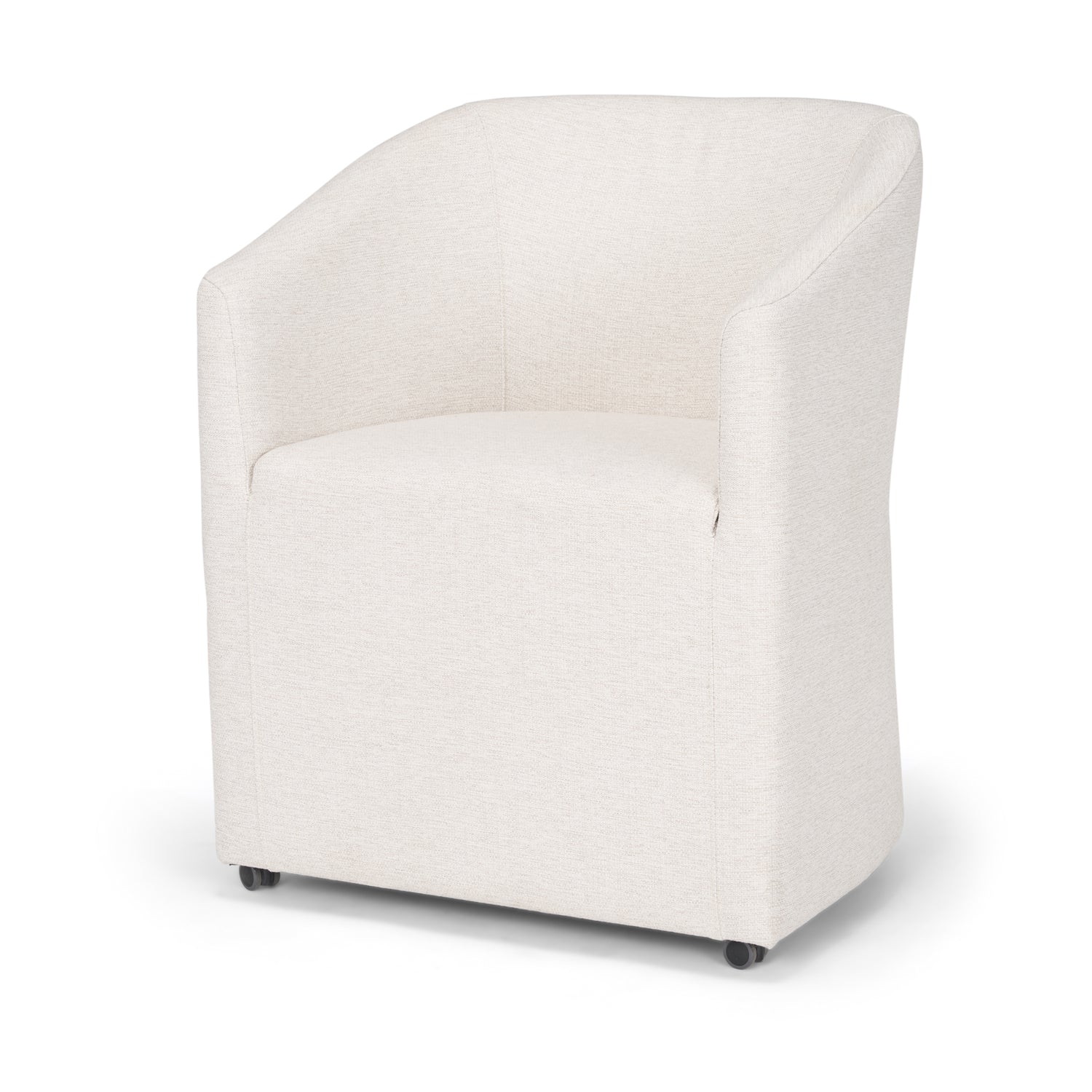 Mercana Sondra Oatmeal Performance Fabric Upholstered Club Dining Chair