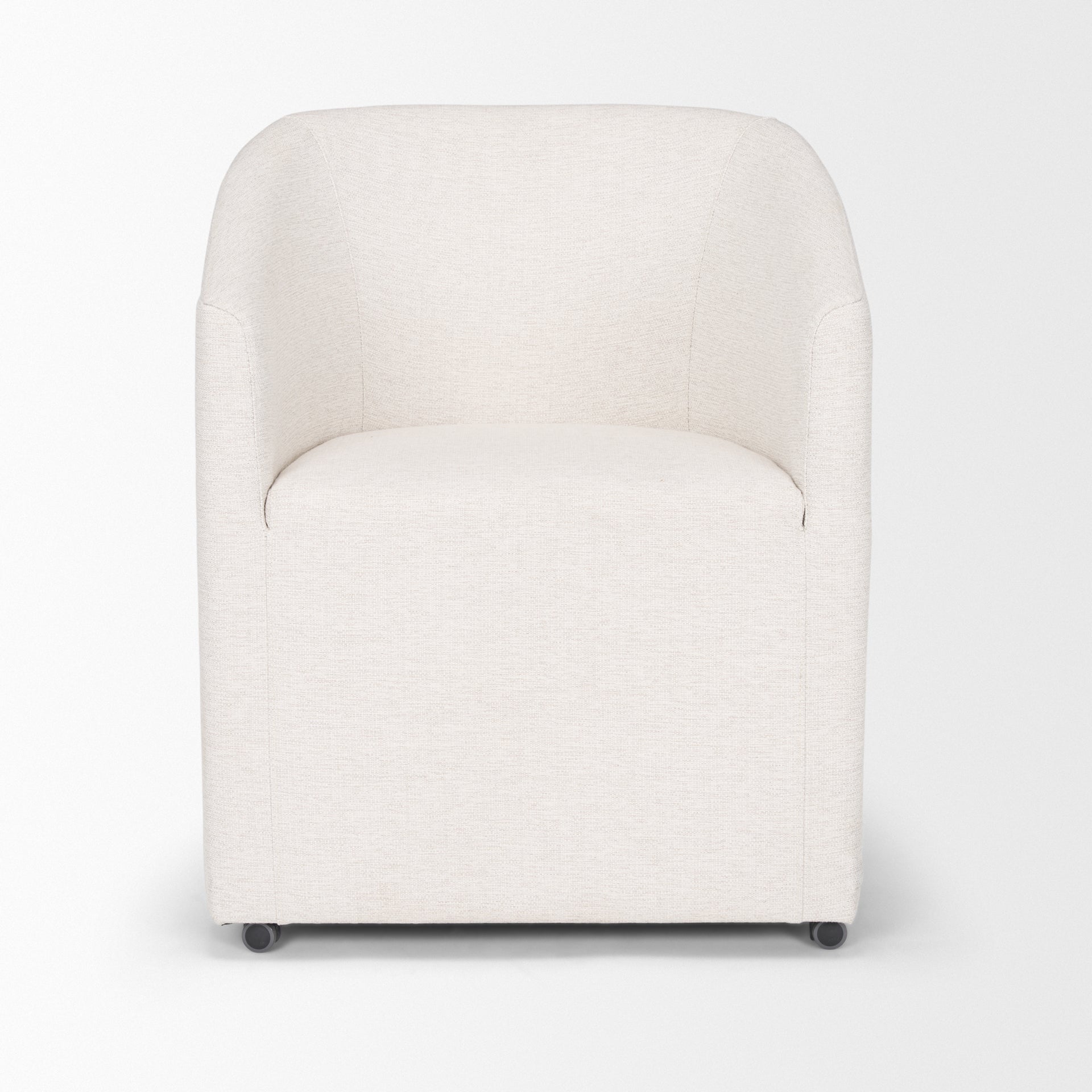 Mercana Sondra Oatmeal Performance Fabric Upholstered Club Dining Chair