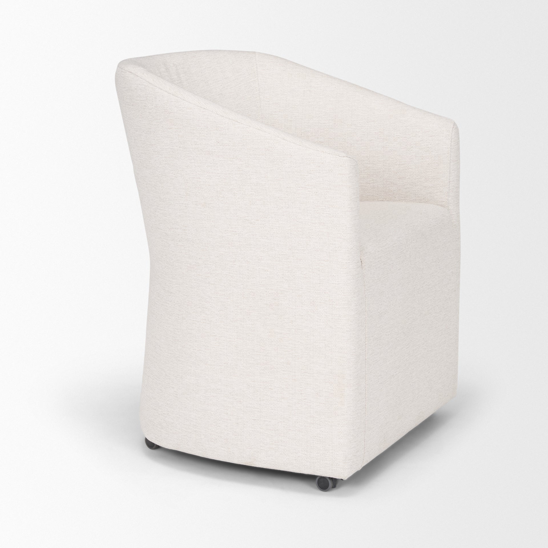 Mercana Sondra Oatmeal Performance Fabric Upholstered Club Dining Chair