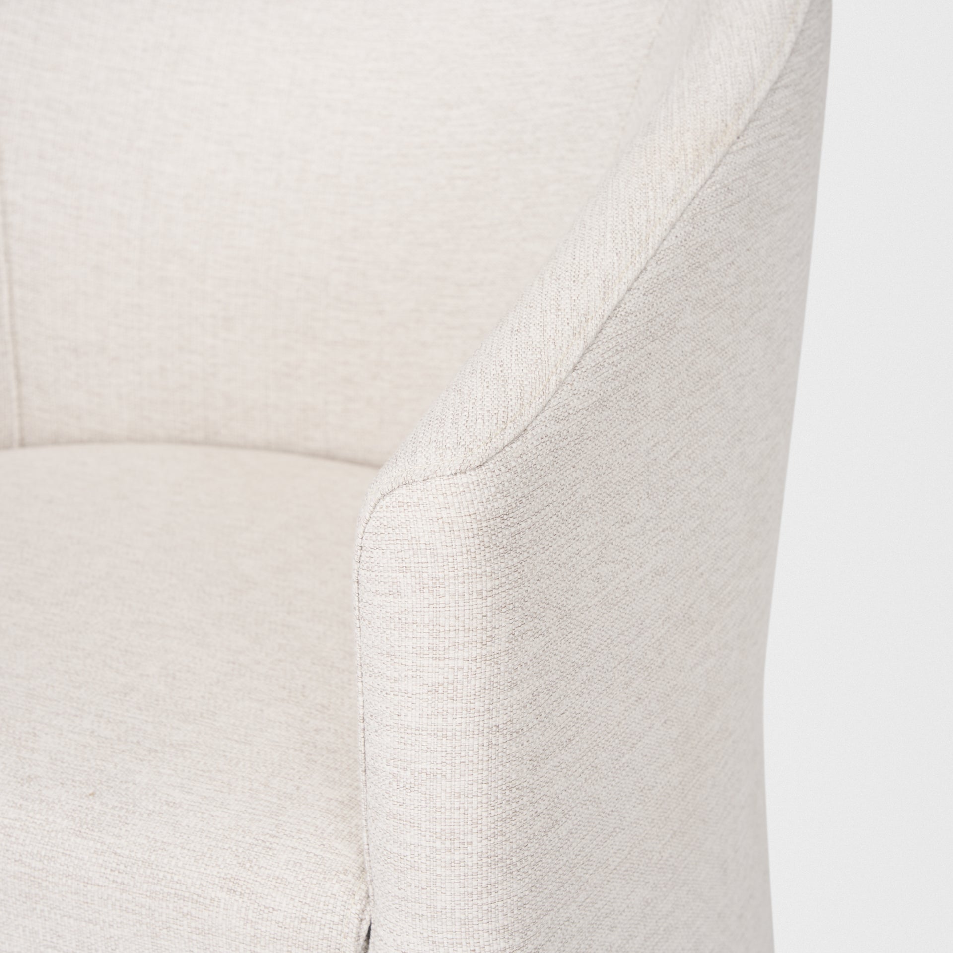 Mercana Sondra Oatmeal Performance Fabric Upholstered Club Dining Chair