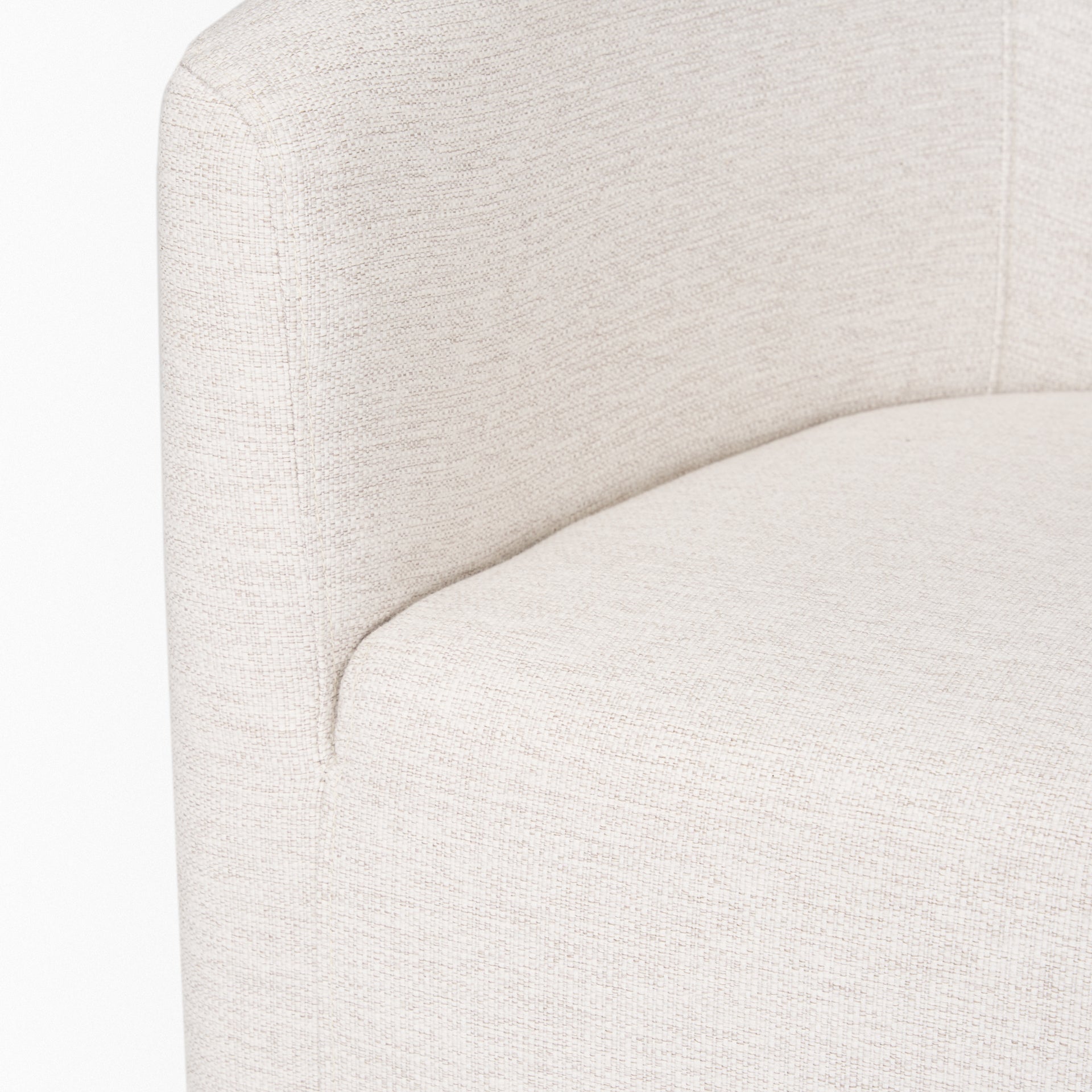 Mercana Sondra Oatmeal Performance Fabric Upholstered Club Dining Chair