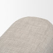 Mercana Siren Gray Fabric w/ Dark Brown Wood Oblong Bench