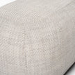 Mercana Siren Gray Fabric w/ Dark Brown Wood Oblong Bench
