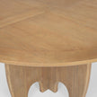 Mercana Sonomi Brown Solid Rubber Wood w/ Round Oak Tabletop Dining Table Clearance